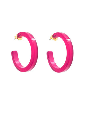 Resin Open Hoop Earring