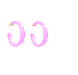 Resin Open Hoop Earring