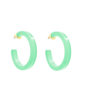 Resin Open Hoop Earring