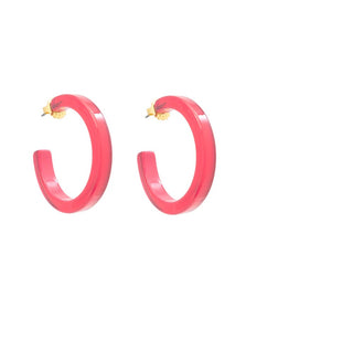 Resin Open Hoop Earring