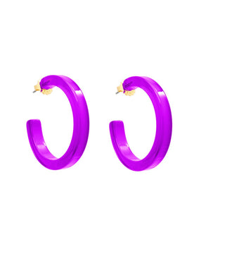 Resin Open Hoop Earring