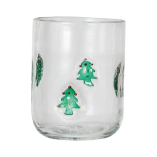 Embedded Holiday Icon Drinking Glass