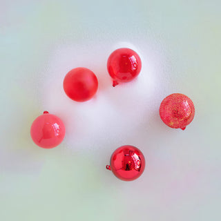 Red Ball Glass Ornament by Glitterville