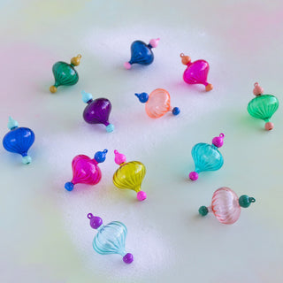 Small Finial Glass Ornament by Glitterville