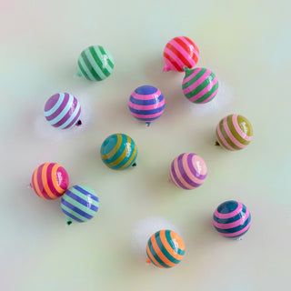 Stripe Ball Ornament by Glitterville, 4"