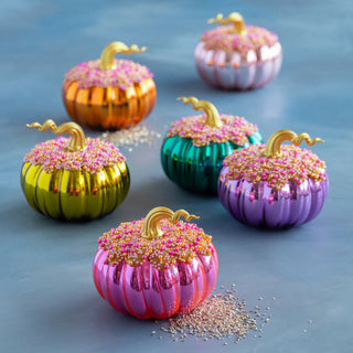 Fluted Pave Glass Pumpkin