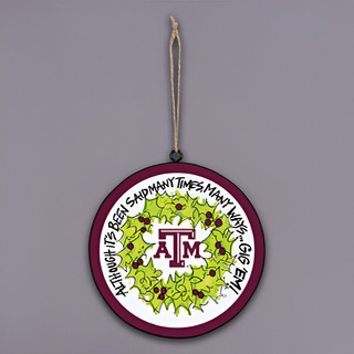 TX A&M Metal Ornament