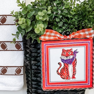 Mini Beck’s Purple & Orange Tiger Mini Gallery Art