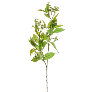 White Floral Leaf Stem