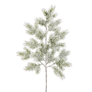 Flocked Spruce Spray