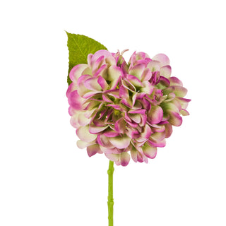 Real Touch Green and Purple Hydrangea Stem, 13"