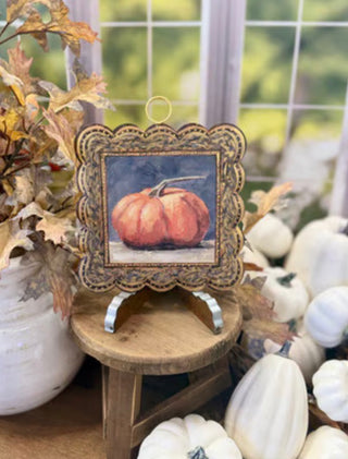 Mini Gallery Scallop Gilded Orange Pumpkin