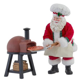 Baking Pizza Chef Santa