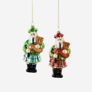 Santa Bagpipe Ornament