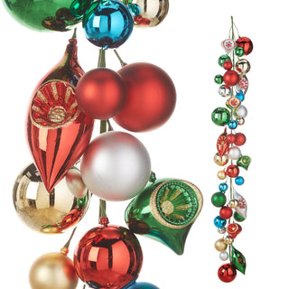 Vintage Ornament Ball Garland, 4'