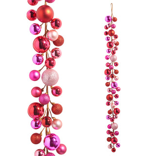Pink & Red Ball Garland, 4'