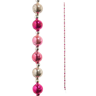 Pink & Silver Vintage Ornament Garland, 6'
