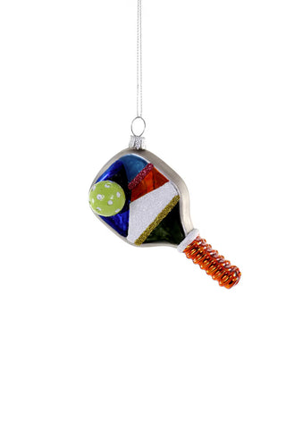Pickleball Glass Ornament