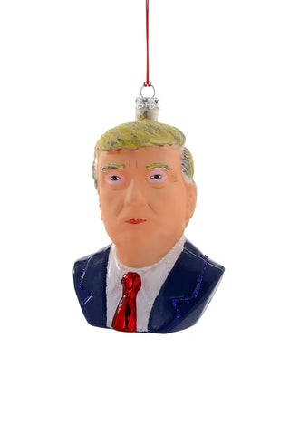 Donald Trump Glass Ornament