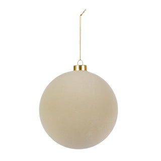 Taupe Flocked Ornament