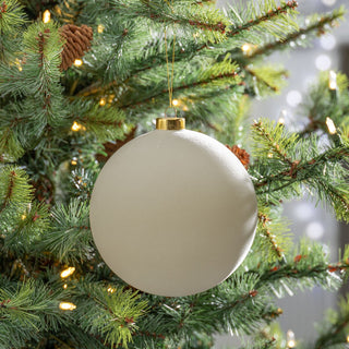 Taupe Flocked Ornament
