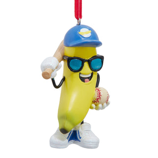 Banana With Baseball Bat Ornament