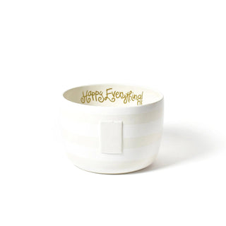 White Stripe Big Happy Everything! Bowl