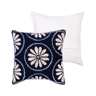 Blue Coastal Hooked Pillow