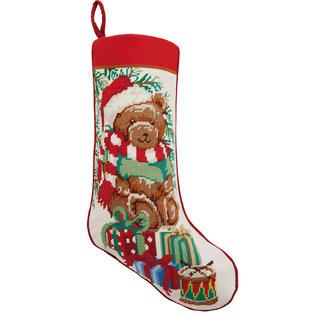 Bear Embroidered Stocking
