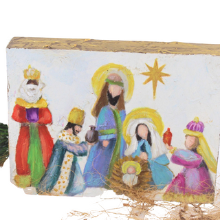 Hand Painted Nativity Box Sign