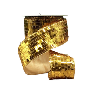 Sequin La Garconne Bright Gold Ribbon, 2.5" X 10YD