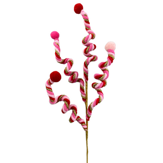 Pink & Gold Curly Ball Spray