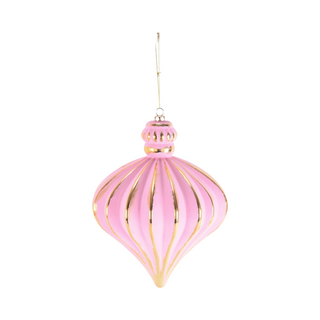 Pink and Gold Onion Ornament