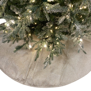 Platinum Pleated Metallic Tree Skirt, 64"