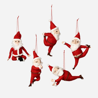 Yoga Santa Ornament