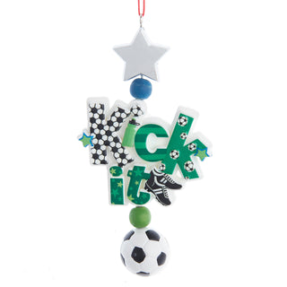 "Kick It" Soccer Dangle Ornament