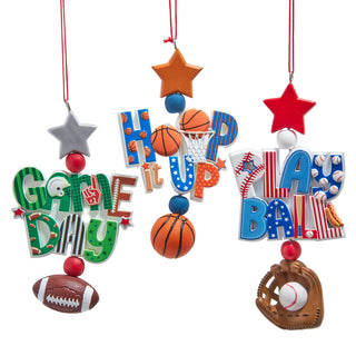 All-Star Sports Dangle Ornaments