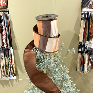Autumn Spice Stripe Ribbon, 4" X 10YD