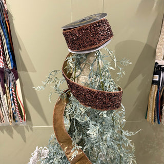 Cocoa Confetti Luxe Ribbon, 2.5" X 5YD