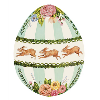 Die-cut Boxwood Bunny Egg Placemat