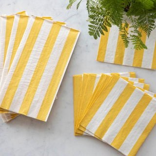 Marigold Classic Stripe Guest Napkin Set