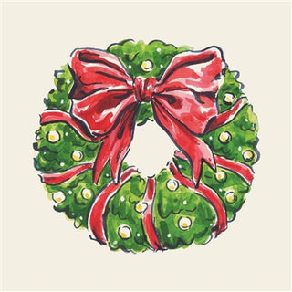 Holiday Wreath Cocktail Napkin Set