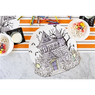 Coloring Haunted House Placemat Set