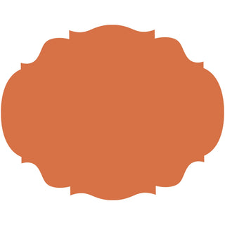 Die-cut Orange French Frame Placemat Set