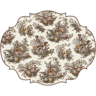 Die-cut Harvest Toile Frame Placemat Set