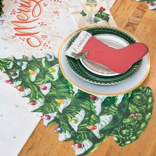 Vintage Christmas Tree Placemat Set