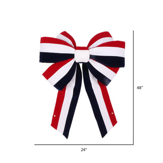 Red, White, Blue Velvet Bow Decor