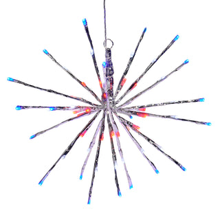 Silver Starburst with Red, White and Blue Lights, 12"