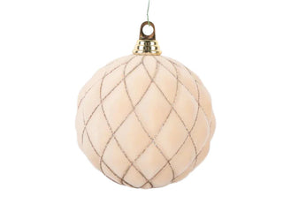 Cream Velvet Ornament, 6"