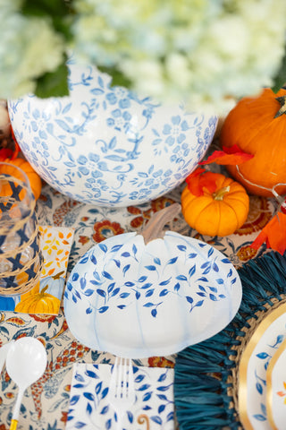 Harvest Blues Pumpkin Salad Plate
